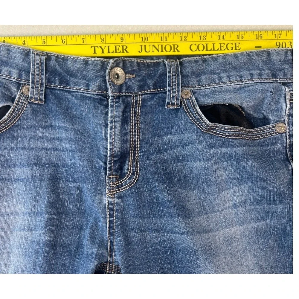 Seven7‎ Mens Straight Leg Jeans W34 L34 Medium Wash Blue Stretch Denim Pants